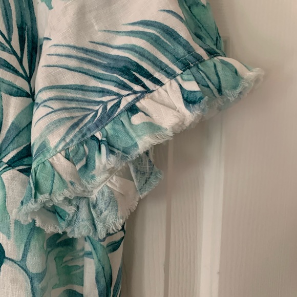 NWT Tommy Bahama Island Breeze Ruffle Sleeve linen dress, size Medium. - Picture 5 of 15